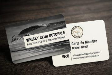 Carte de Membre Whisky Club Octopale.