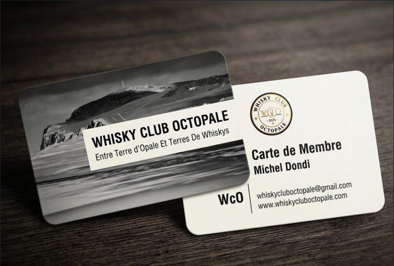 Carte de Membre Whisky Club Octopale.