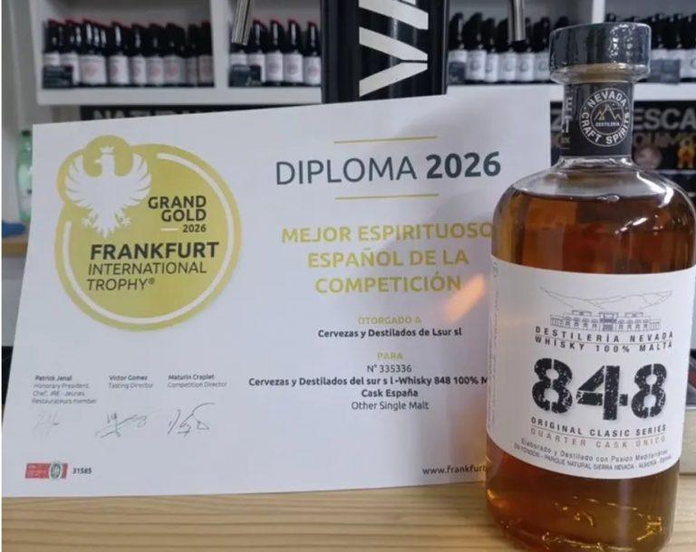Un Whisky Des Alpujarras d’Almeria Remporte La Grande Médaille d&rsquo;Or à Francfort.